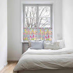 Colorful Easter Half Window Curtains 24 Inches Long, Spring Watercolor Bunny - Image 5