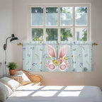 Easter Kitchen Tier Curtains 24 Inch Long 2 Panel Set, Rod Pocket Cafe Small - Image 4