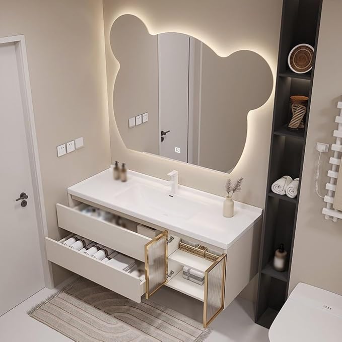 LTSRLL LED Vanity Mirror Cute Bear Decorative Mirror - Image 3