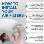 Glasfloss 24x24x4 MERV 10 4" Inch Pleated Air Filters Box of 3. Actual Size: - Image 5