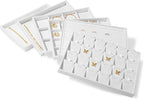 Oirlv Premium White Leather Stackable Jewelry Tray 18 Gird Necklace Bracelet - Image 8