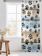 Sheer Curtains 84 Inches Long, Vintage Farmhouse Rustic Wooden Grain Privacy - Image 3