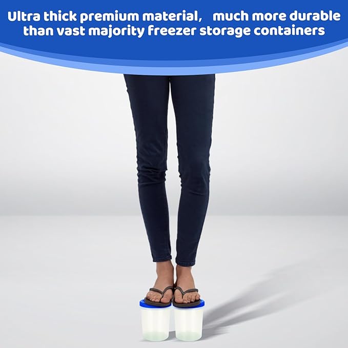 Food Storage Containers with Twist Top Lids, Ultra Thick Airtight Plastic - Image 3