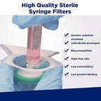 Membrane Solutions 300 Pack Syringe Filter Sterile PES Hydrophilic Filtration - Image 4