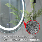 LTSRLL Frameless Illuminated LED Bathroom Wall Mirror - Image 5