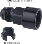 EVIL ENERGY 6AN Male to 5/16" Quick-Disconnect Female EFI Fuel Rail Fitting - Image 2