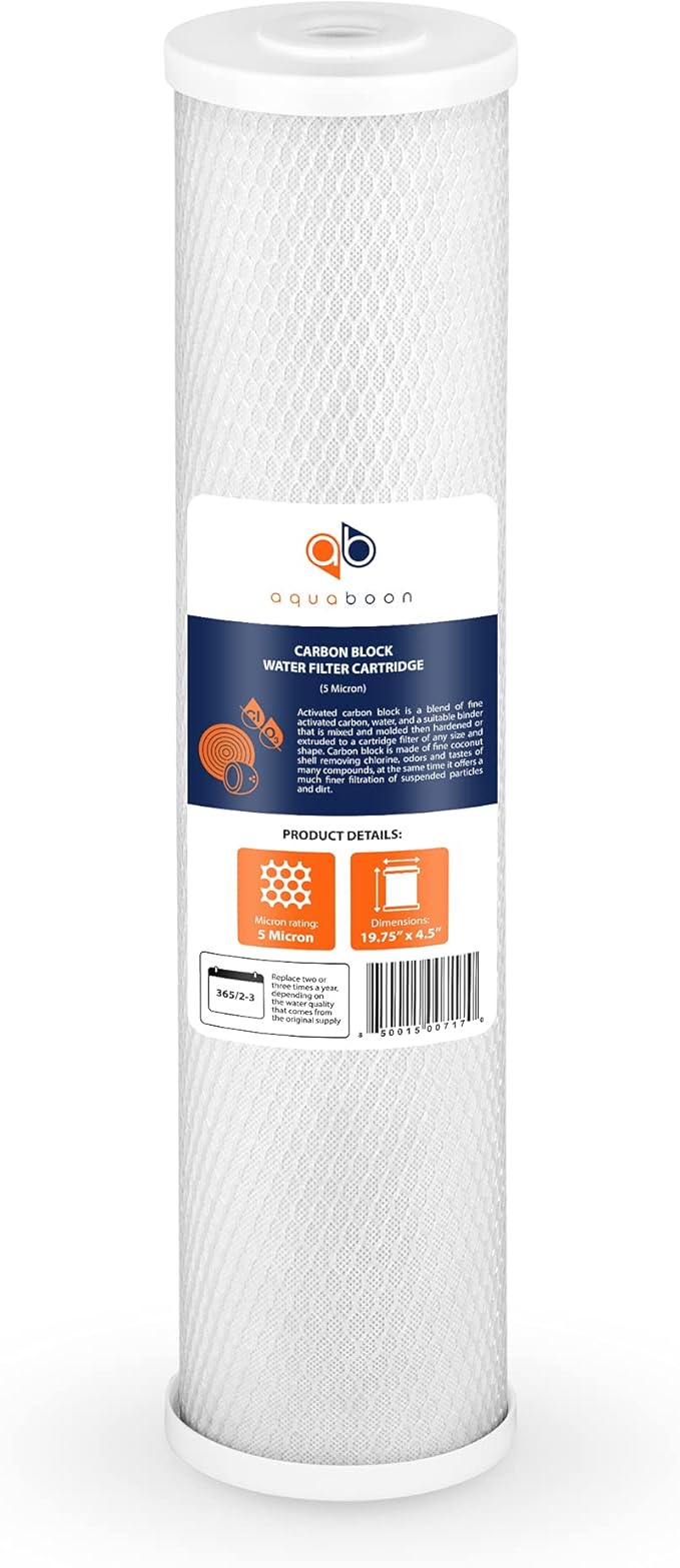 Aquaboon 4.5 x 20 Water Filter 5 Micron Carbon Block Water Filter Replacement - Image 8