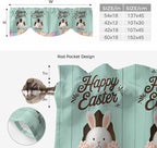 Green Easter Tie Up Valance Curtains - Image 6