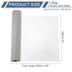 uxcell 500 Mesh 39" x 10" Woven Wire Mesh, 316 Stainless Steel Air Vent Filter - Image 2