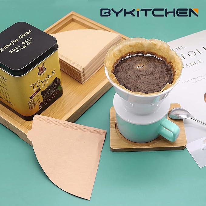 BYKITCHEN Small Coffee Filters, Size 01, Disposable Cone Coffee Filters Paper - Image 6