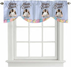 Blue Easter Tie Up Valance Curtains by Unknown