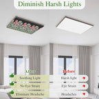 Fluorescent Light Covers for Ceiling Lights Colorful Flowers Magnetic Light - Image 5