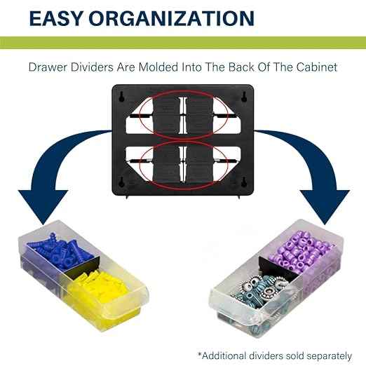Akro-Mils 16-Drawer Plastic Storage Cabinet | 10-1/2 x 6-1/2 x 8-1/2 Inch |