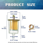 4PCS 5/16" Universal Fuel Filters - Image 2