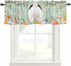 Easter Curtain Valances for Windows, Kitchen Valance Window Treatment, Spring by Unknown
