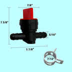 1/4" Inline Fuel Cut Off Valve Straight Gas Valve and Fuel Filter - Image 3