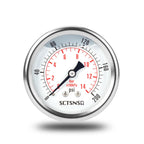 0-200 Psi Pressure Gauge, Liquid Filled, 1/4" NPT Back Mount