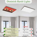 Fluorescent Light Covers for Drop Ceiling Western Cowboys Horse Riding on Red - Image 6