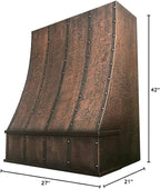 CT Copper Tailor Sloped Copper Vent Hood Wall Mount, 1150 CFM Exhaust Fan - Image 9