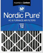 Nordic Pure 16x25x4 Pleated Air Filter MERV 12 Pleated + Carbon 1 Pack by NordicPure