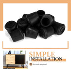 1" Round Rubber Chair Leg Tips Caps, Chair Leg Floor Protectors Furniture Legs - Image 7