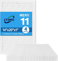 14x20x1 MERV 11 Air Filter, Quality AC/HVAC Furnace Filter，1 Reusable ABS Frame by LYJHKJ