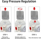 YSIL 3/8" NPT Compressed Air Filter Regulator Lubricator Two Units Combo Air - Image 6