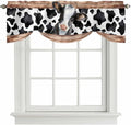 Cow Printed Tie Up Valance Curtains by Unknown
