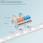 6pcs DIN Rail Terminal Blocks, DIY Splicing Wire Connectors - Image 3