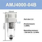 1pc Vacuum Water Droplet Separator Vacuum Pipeline Filter Negative Pressure - Image 2