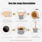 Coffee Filter #2, Cone Coffee Filter 2-4 Cups, Disposable Coffee Filters Paper - Image 4