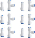 3/8-inch x 1/4-inch 6 pcs T and 6 pcs I Tube Quick Push in Connector by JBTOZIUY