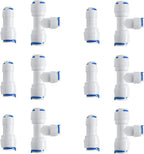 3/8-inch x 1/4-inch 6 pcs T and 6 pcs I Tube Quick Push in Connector by JBTOZIUY