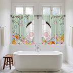 Easter Kitchen Tier Curtains 45 Inch Long 2 Panel Set, Rod Pocket Short Window - Image 5