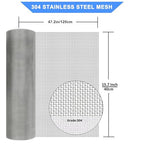 304 Stainless Steel Mesh Screen#80Mesh -Size:15.7"x47.2", - Image 2