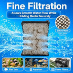 MAQIHAN 10 Pack Aquarium Filter Media Bags - Reusable Mesh Bags with Zipper - Field & Pure