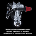 RYANSTAR 89mm 3.5" High Flow Round Tapered Cone Cool Air Filter Cleaner - Image 4
