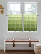 Gradient Green Wooden Board Window Valance Curtains, Retro Country Wood Grain by IDOWMAT