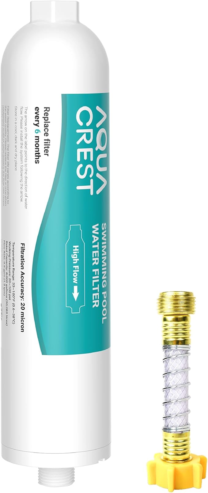 AQUA CREST X-Large RV Water Filter, Garden Hose End Pre Filter by AQUACREST