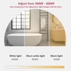 Irregular Bathroom Mirror with LED Lights, Wall Mounted Mirror with Touch - Image 3