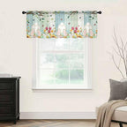 Easter Sheer Valances for Windows 42"x18", Light Filtering Kitchen Curtains - Image 9