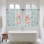 Easter Kitchen Tier Curtains 45 Inch Long 2 Panel Set, Rod Pocket Short Window - Image 5