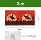 Fluorescent Light Covers for Drop Ceiling Western Cowboys Horse Riding on Red - Image 9