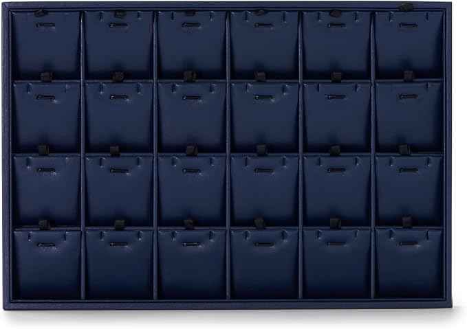 Oirlv Stackable 24 Gird Necklace Organizer Tray