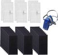 x6 H13 HEPA & x24 Active-Carbon Filter Set. Prevent PM2.5, and Reduce Light by JKKL