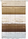 Sheer Curtains 63 Inch Length, Wood Grain Brown Semi Sheer Curtains Light by Unknown