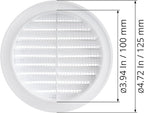 White 4" Inch Round Ventilation Grille - Image 5