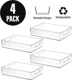 Large Clear Plastic Storage Bins, Pantry Organizers and Storage Containers
