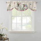 Farmhouse Spring Tie Up Valance Curtains - Image 2