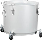 PioneerWorks Fryer Grease Bucket 10 Gal, Coated Carbon Steel Oil Filter Pot by PioneerWorks